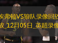 英超第14轮埃弗顿4-0狼队