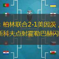 半场：柏林联合2-1美因茨，阿米里、斯科夫点射霍勒巴赫闪击